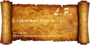 Lieberman Petra névjegykártya